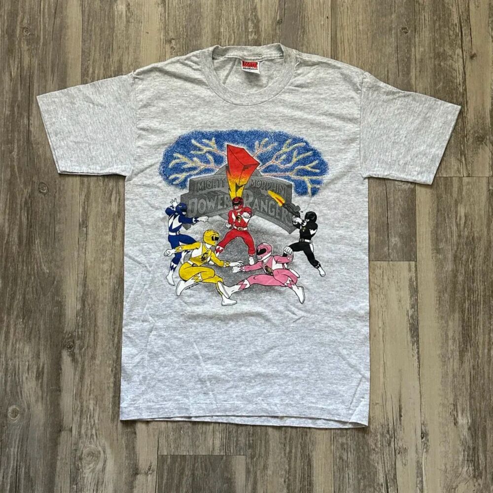 Vintage 1994 Mighty Morphin Power Rangers Promo T-Shirt Size Small